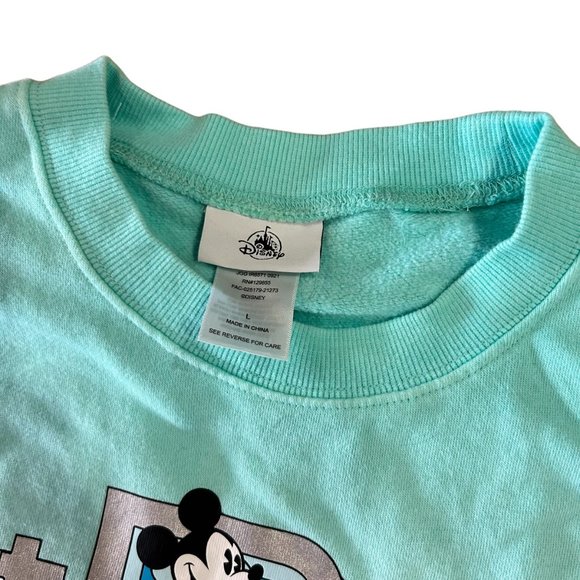 NWT Disney World Blue White and Teal SweatShirt Size L - Picture 2 of 5